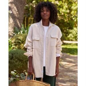 Frank & Eileen Mcloghlin Flannel cream Utility shirt XS/S